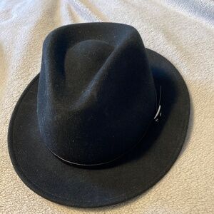 M by Flechet Fedora wool hat black